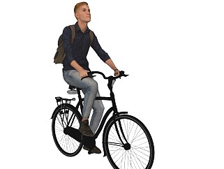 骑<em>自行车</em>的人精细人物模型(11)